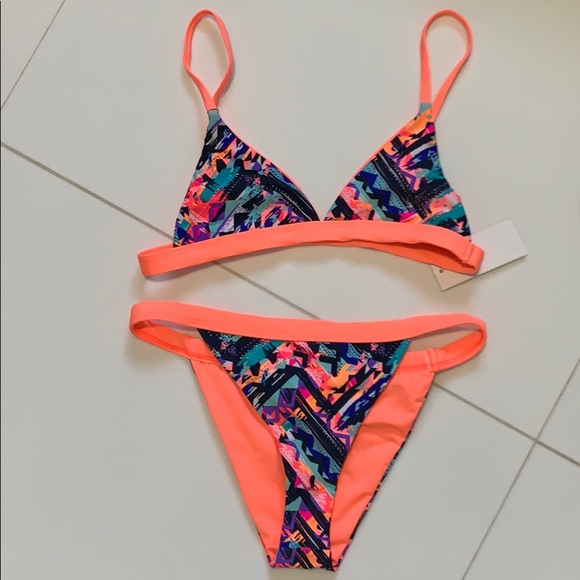NEON SALMON Bikini - Picture 1 of 3